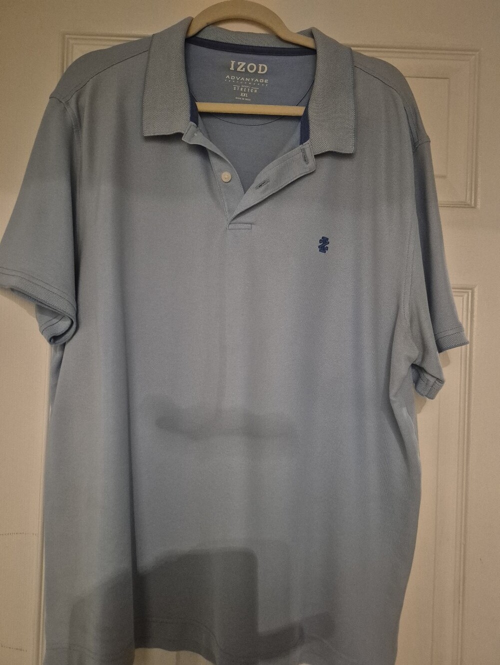 Izod Men's Sky Blue Polo with Embroidered Logo
